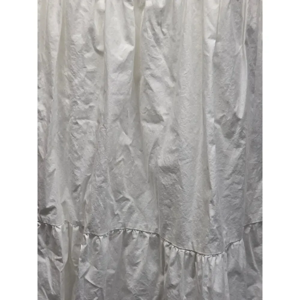 J.Crew White Tiered Midi Dress Size 8 - Picture 9 of 11